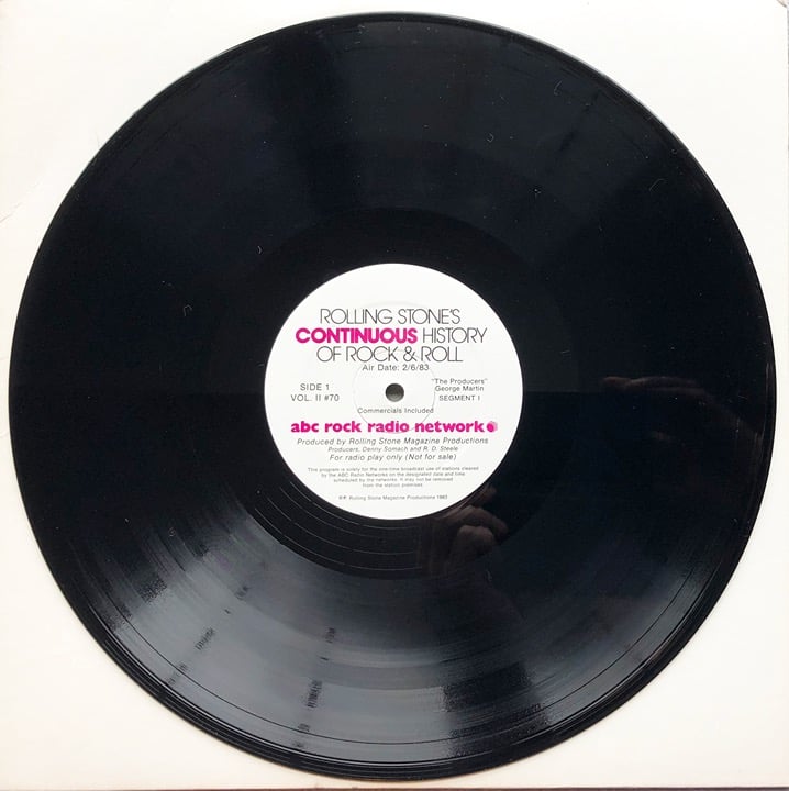 Beatles Rolling Stone Continuous History of Rock & Roll Radio Program 2 LP 1983