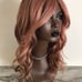 Redhead Pink Ombre Lace Front Human Wig