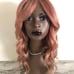 Redhead Pink Ombre Lace Front Human Wig
