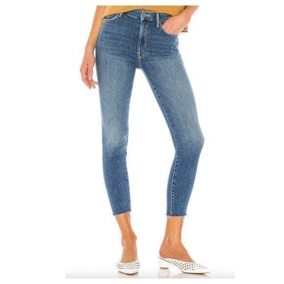 MOTHER High Waisted Ankle Fray Big Sky