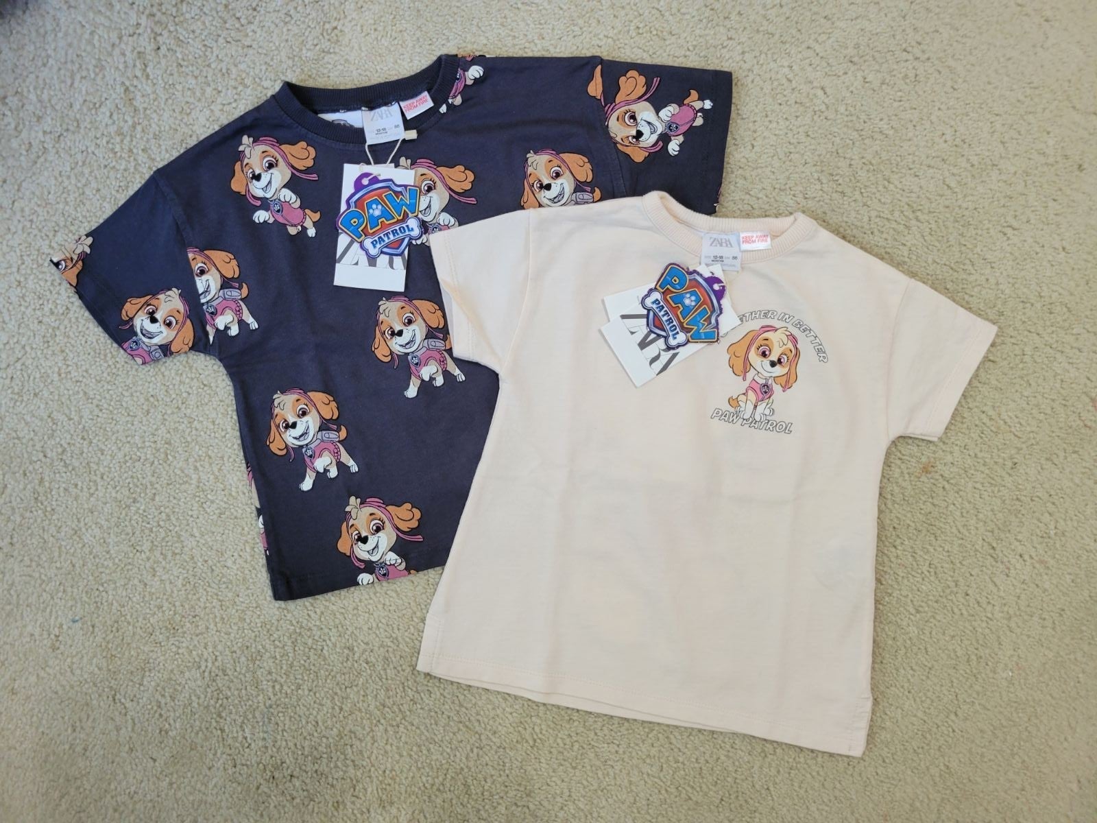 Zara PAW PATROL NICKELODEON T-SHIRT set. Size 12-18