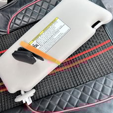 Beige Driver Left + Passenger Right Side Sun Visor with Light Compatible with To