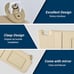 Beige Driver Left + Passenger Right Side Sun Visor with Light Compatible with To