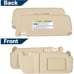 Beige Driver Left + Passenger Right Side Sun Visor with Light Compatible with To