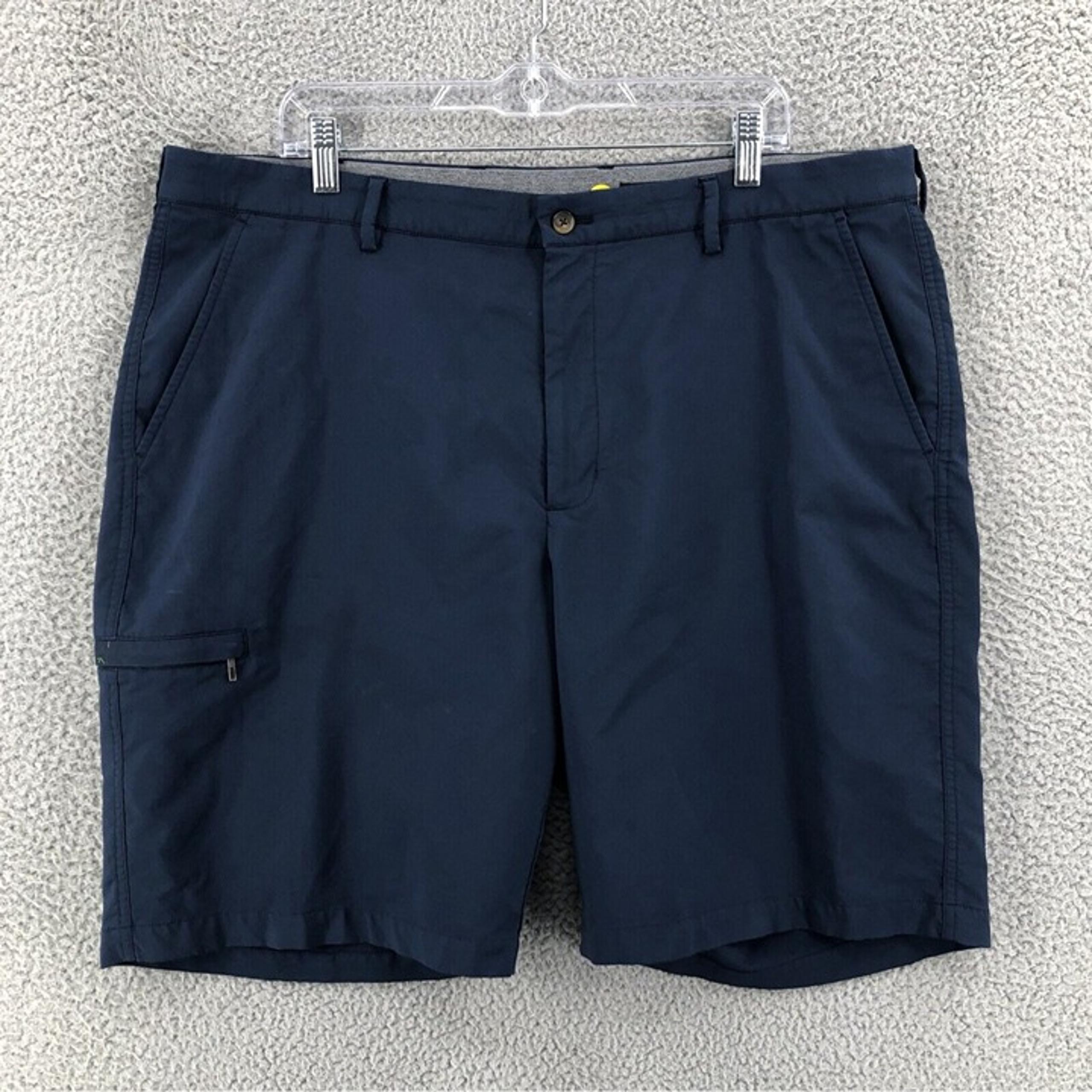 Greg Norman Golf Shorts Casual Chino Zip Pocket Men's Size 40 Navy Blue 9482