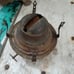 Antique Oil Parlor Lamp Claw Feet Globe Converted P&A MFG Banner 1800s Etched