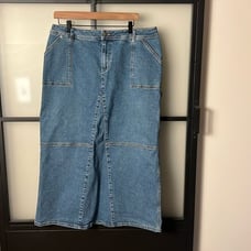 Y2K Denim Maxi Skirt Size 16