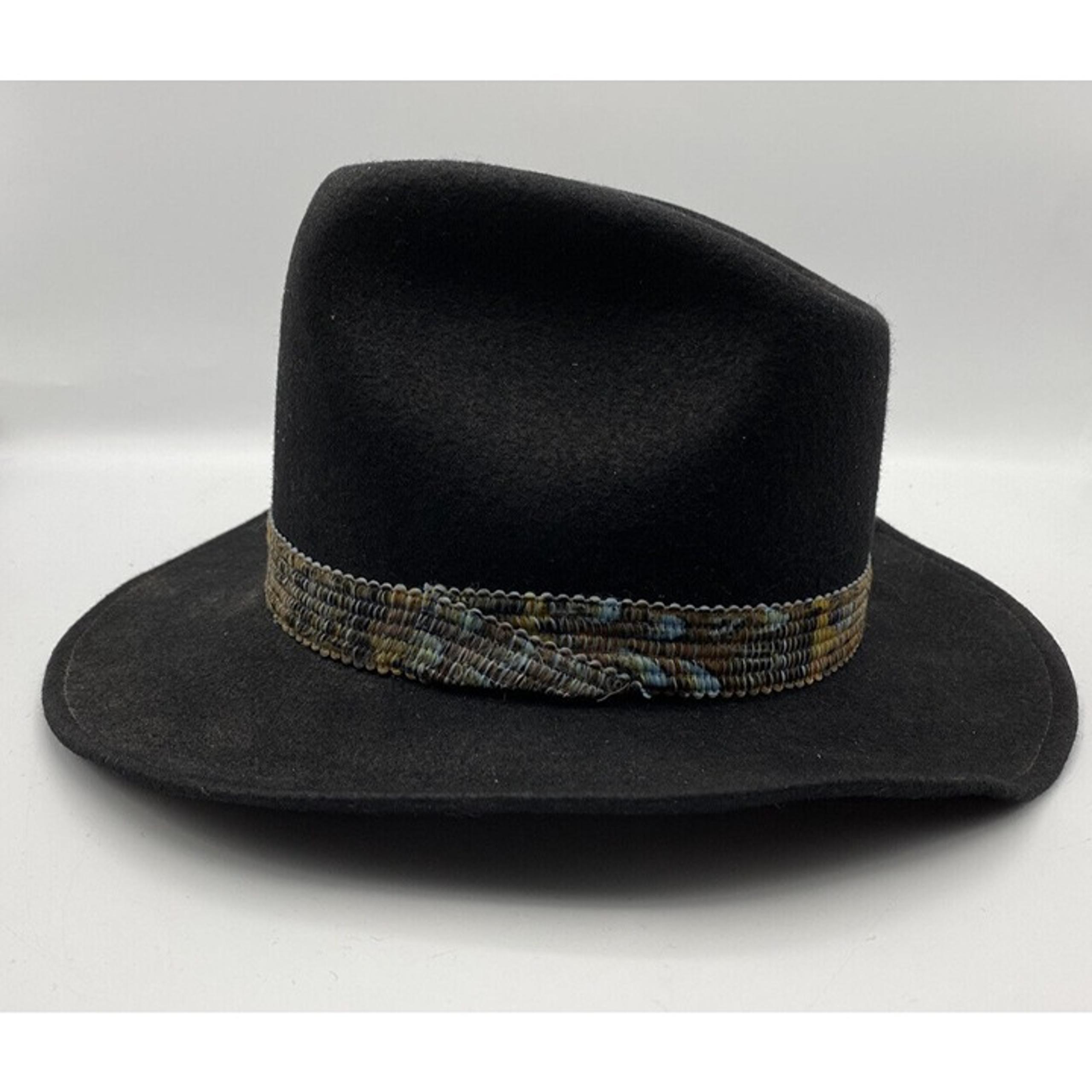 Vintage Distinctive Rockmount Ranch Wear 100% Wool Black Cowboy Hat 2100 READ!!!