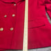 International Scene Vintage Wool Blazer Red Double breast