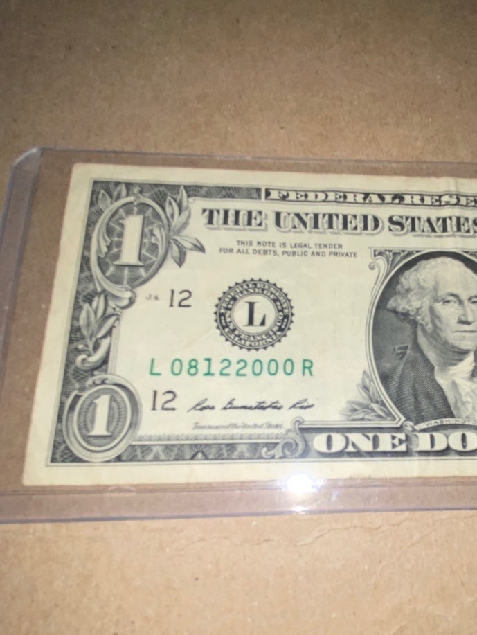 1 Dollar Bill Note Birthdate or Yeardate