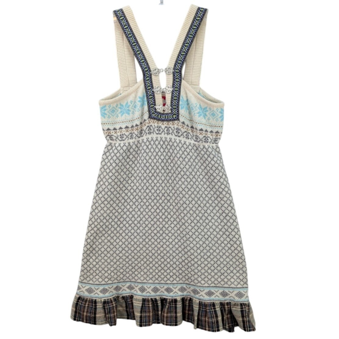 Free People Nordic Fair Isle Sleeveless Sweater Dress Jumper Wool Blend Size S/P