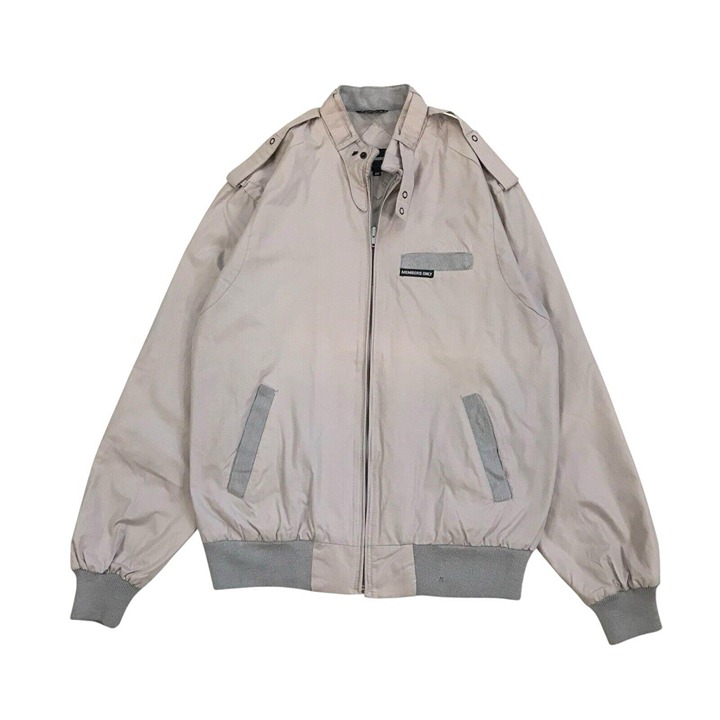 VINTAGE MEMBERS ONLY BOMBER JACKET MEDIUM M MENS RETRO WINDBREAKER FULL ZIP 80s