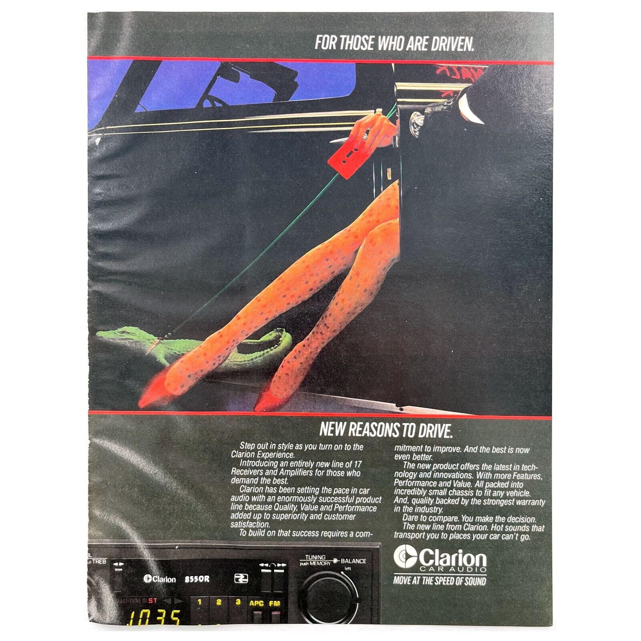 Clarion Car Audio Vintage Magazine Print Ad 80s Chivas Regal 1983