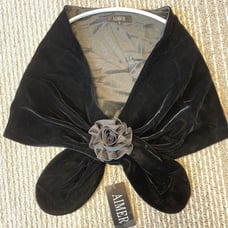 【Brand New】Velvet Shawl AIMER Black Formal Party