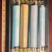 Vintage Geisha Girl Scrolls Japan Hand Painted On Rice Paper Set Of 4 Signed .