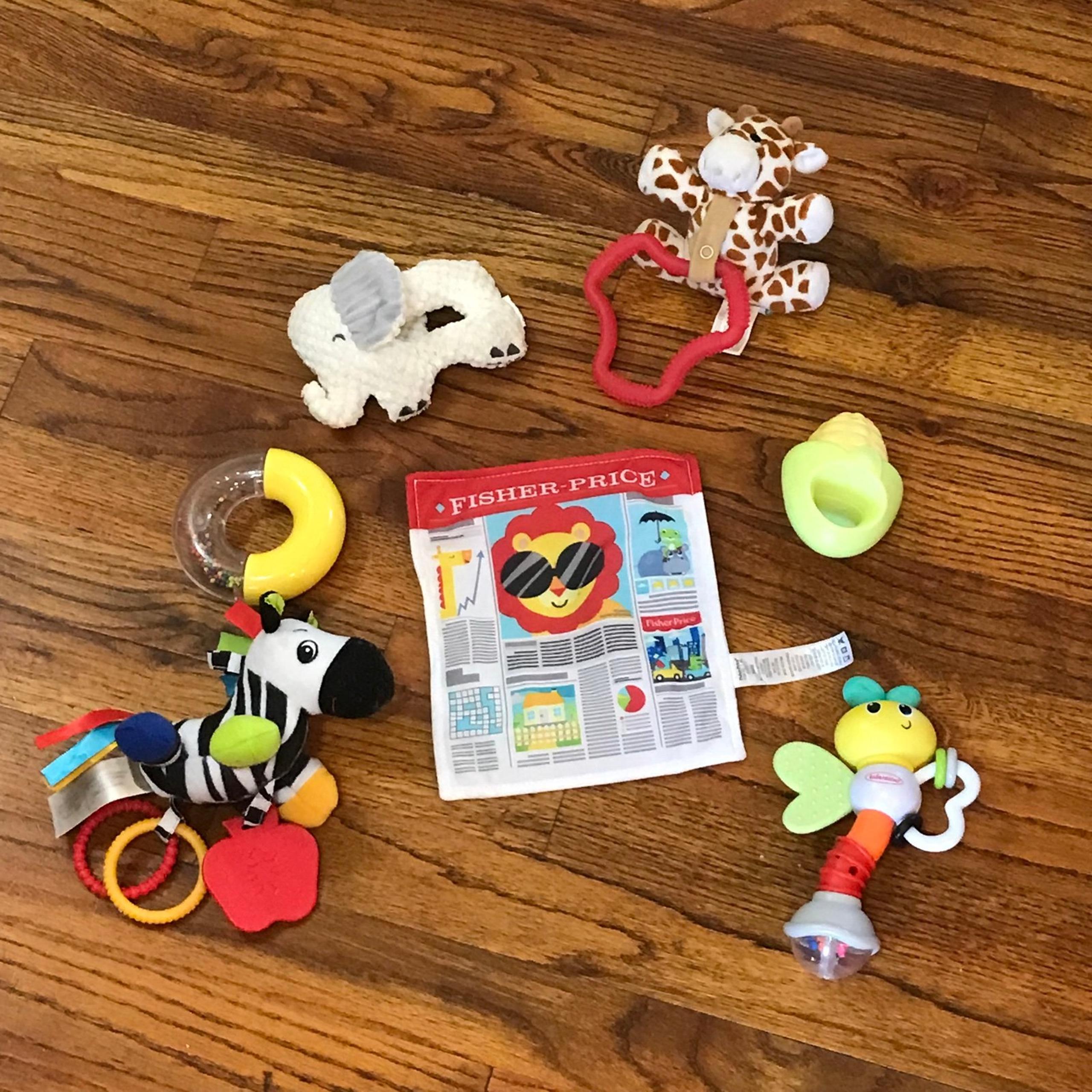 Baby Boy Girl Stuffed Animals & Rattles
Toy Bundle Teething Zebra Elephant Tiger