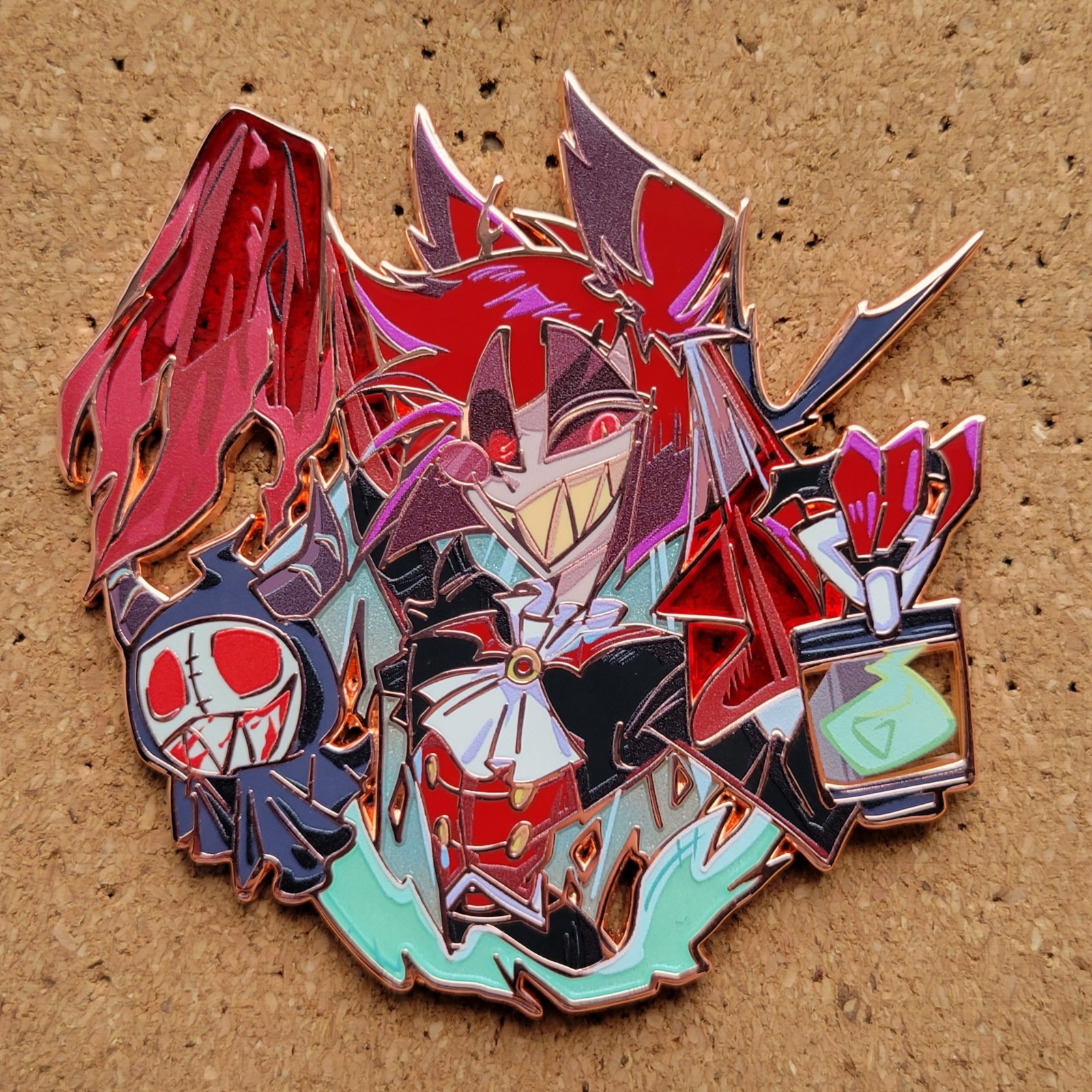 Orangeshapins Hazbin Hotel Alastor Halloween RG Variant Enamel Pin