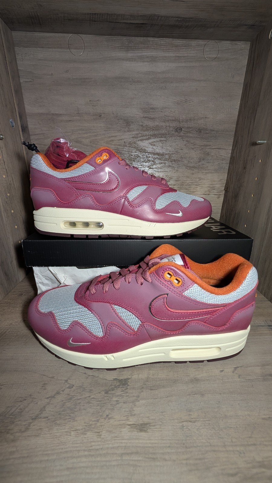 Size 10 - Nike Patta x Air Max 1 Rush Maroon