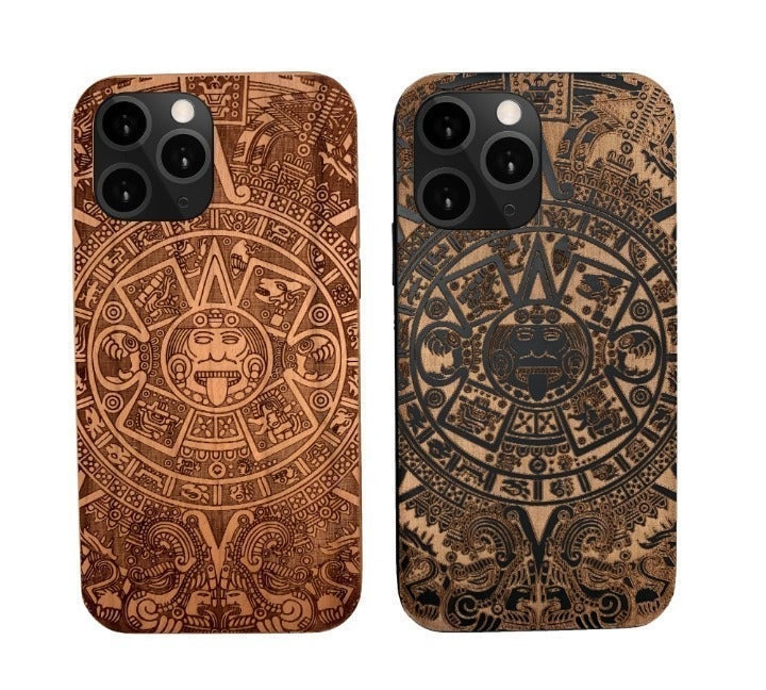 Aztec Pixel 4 Wood Phone Case
