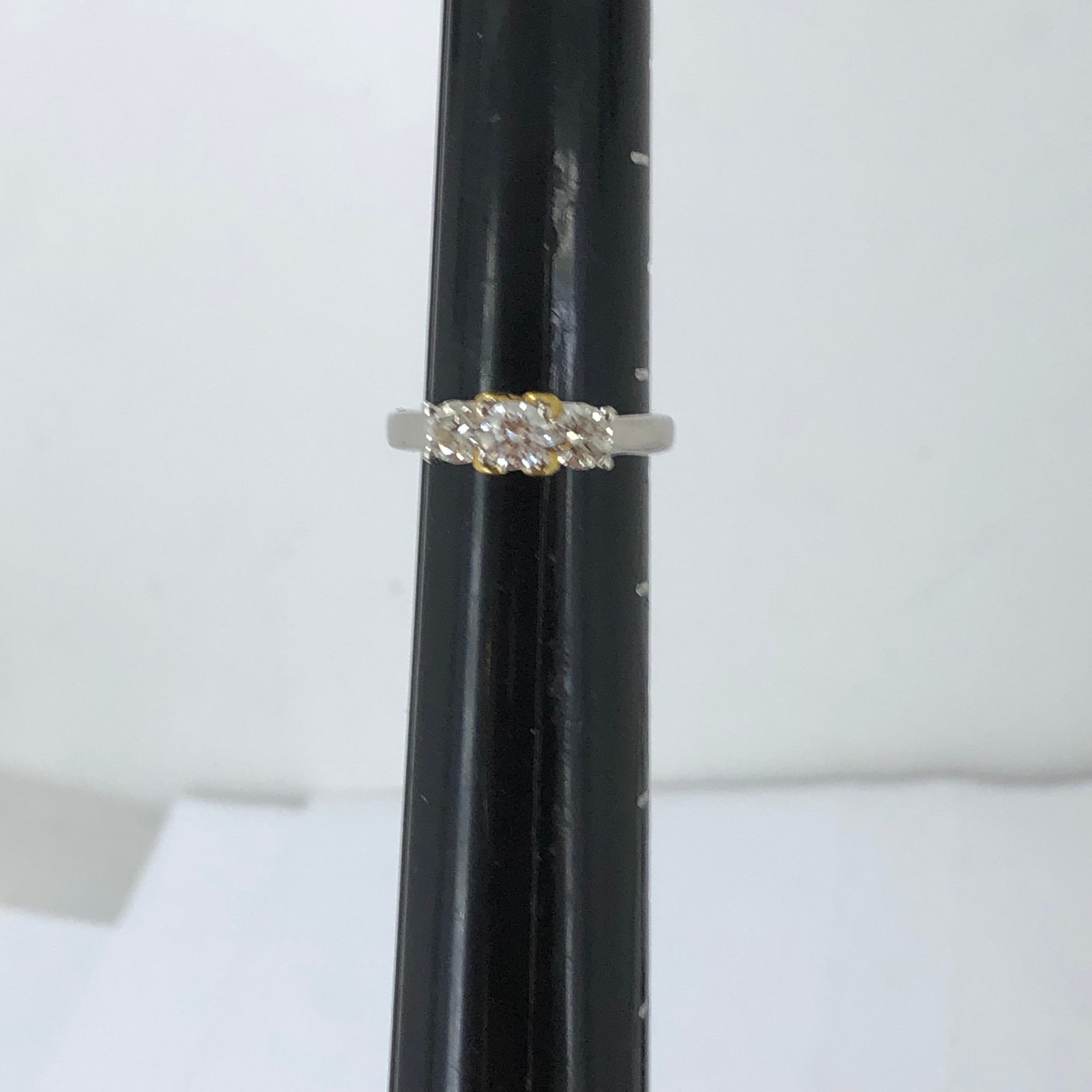 18k & 24k gold diamond ring size 7.15 (94233)