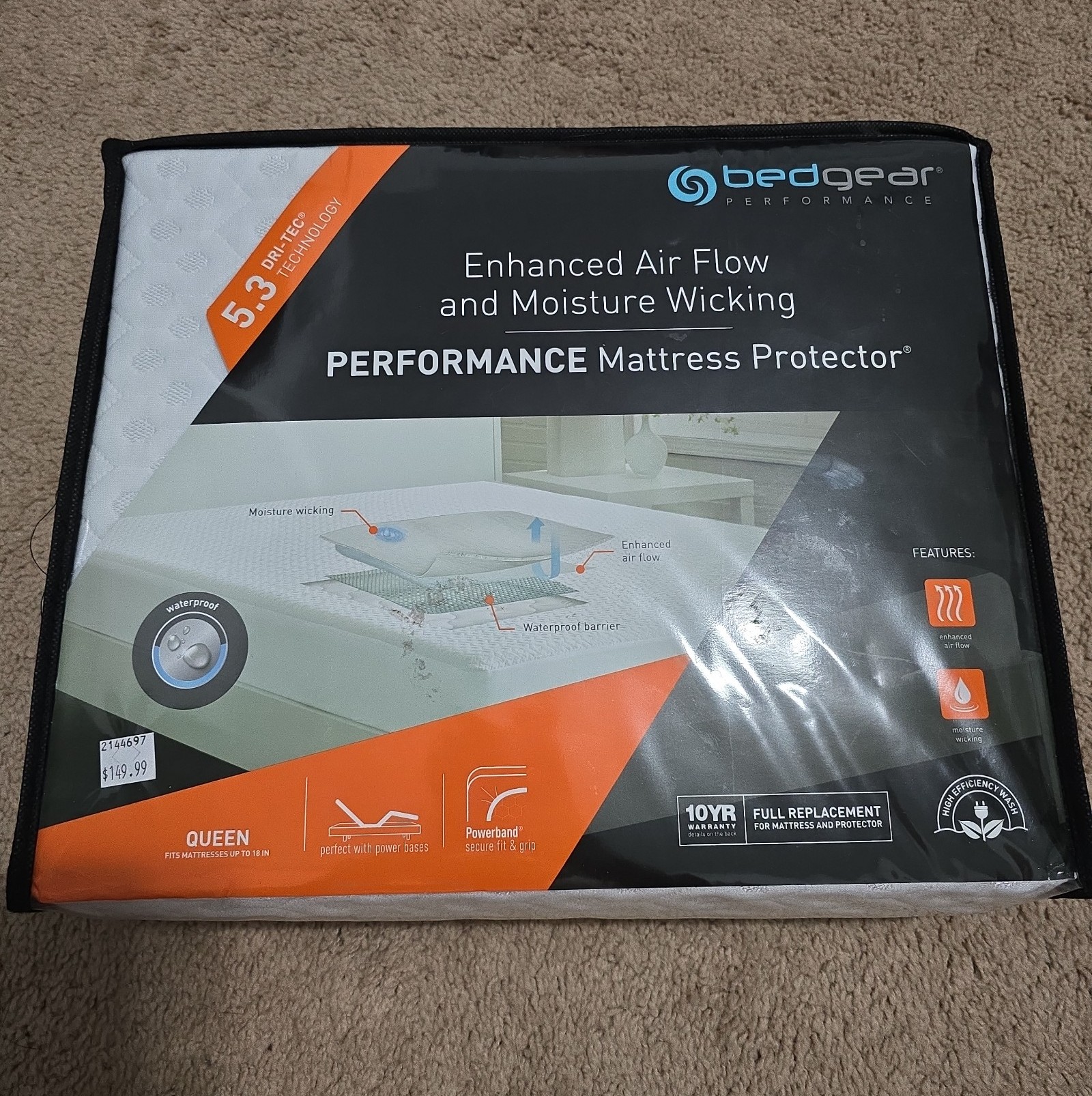 Bedgear performance mattress protector - Queen