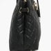 Badgley Mischaka Collection black lg quilted tote with padlock & double strap