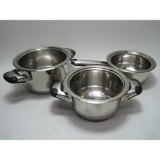 Set of 3 - Kochtopfhaus Müller Prestige Pans Germany NO LIDS