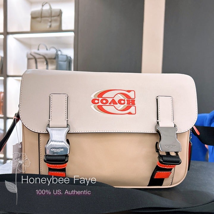 coach Track Crossbody In Colorblock With Coach Stamp