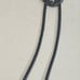 Vintage 1995 Metal Bolo Tie, Alpaca Silver and Blue Turquoise Stone, Shells