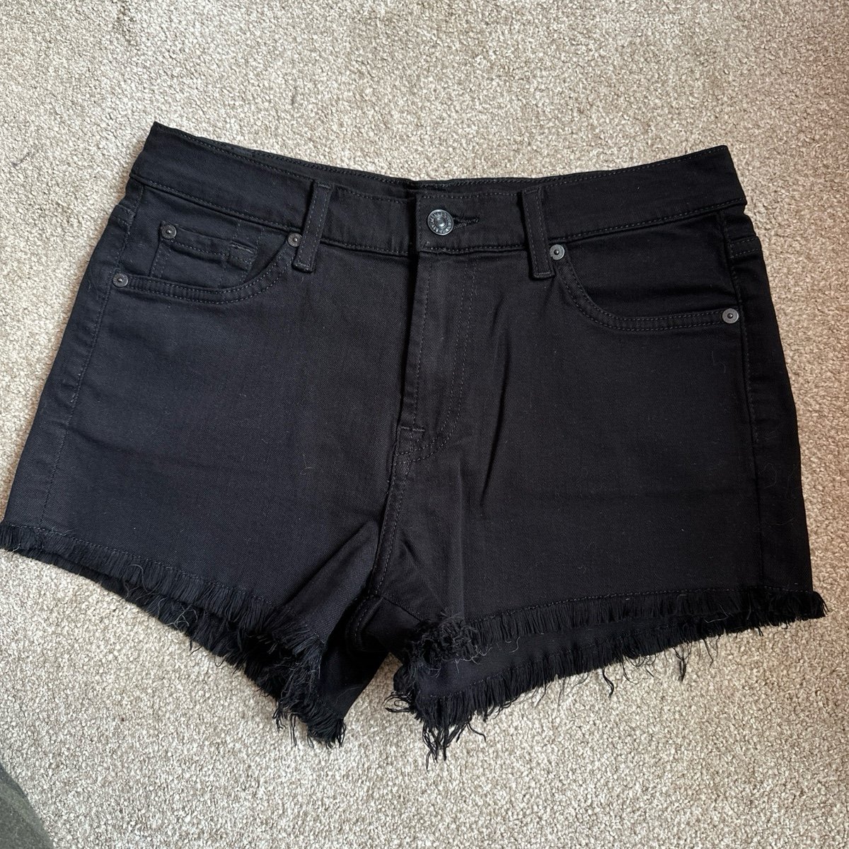 7 for all mankind black Jean shorts