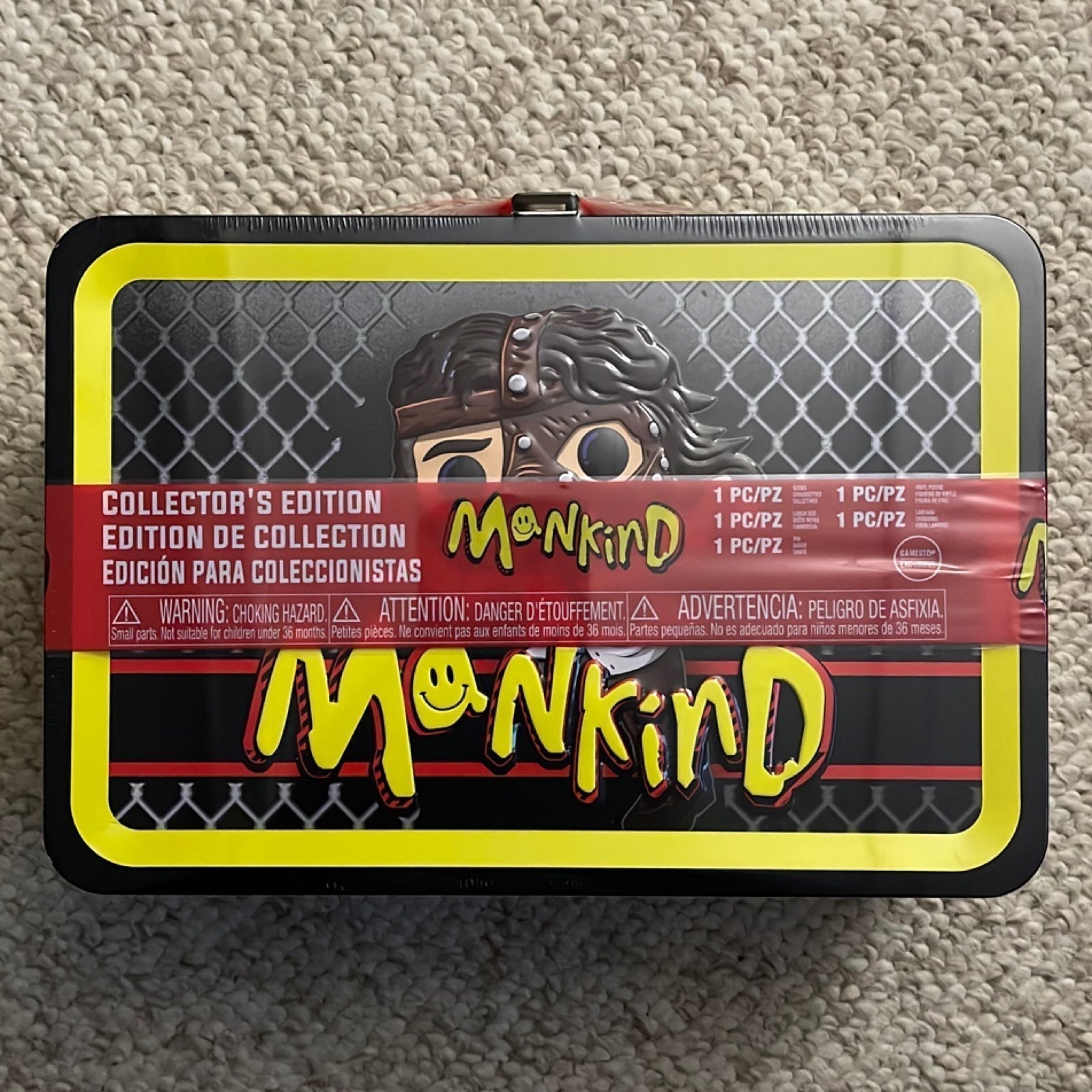WWE Mankind Funko Pop & Lunch Box Gamestop Exclusive Collectors Edition Sealed
