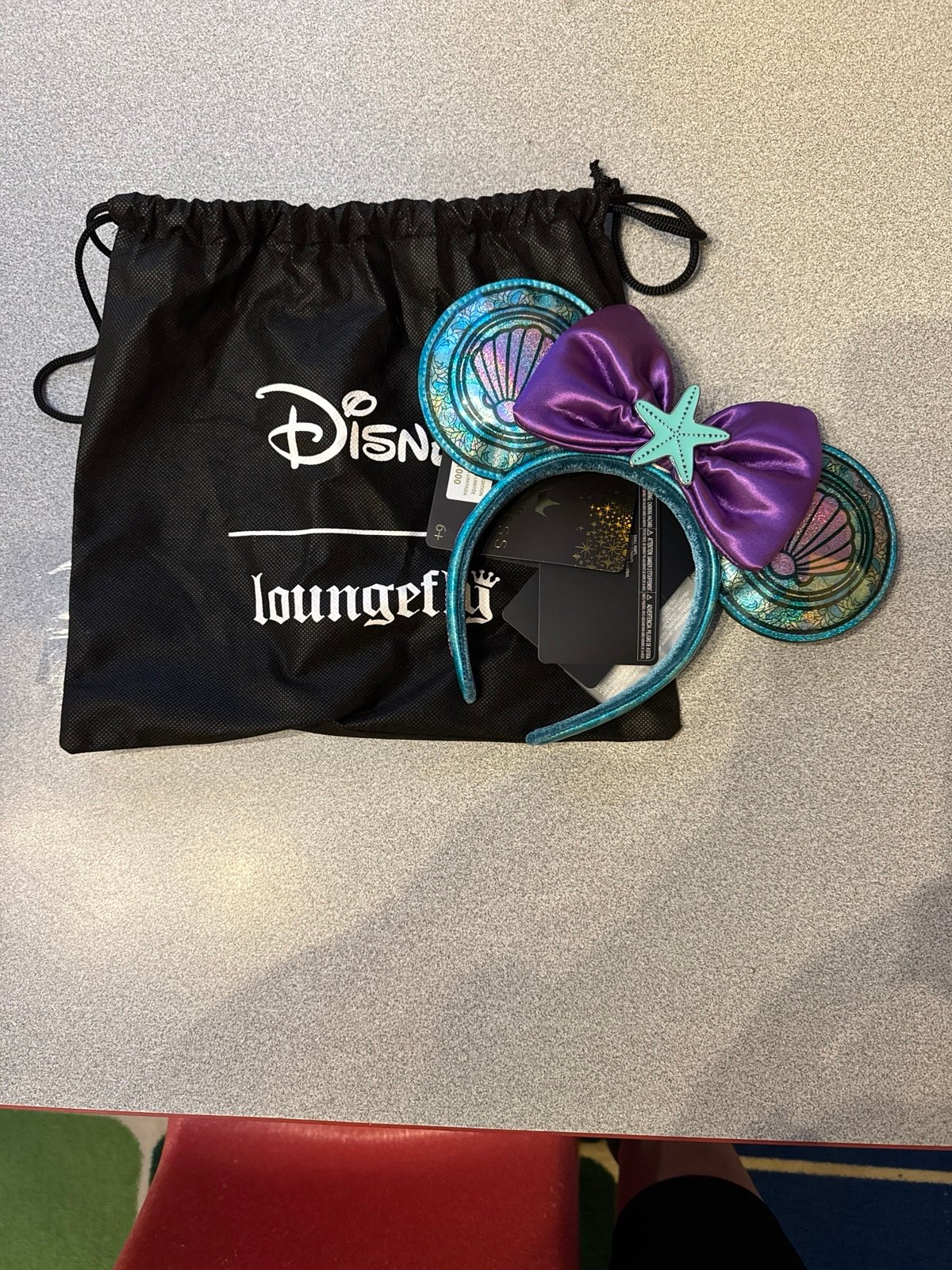 Loungefly Disney stain glass Ariel ears-nwt