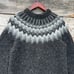 Wool Fair Isle Vintage Cable Knit Gray Winter Sweater Women’s Medium