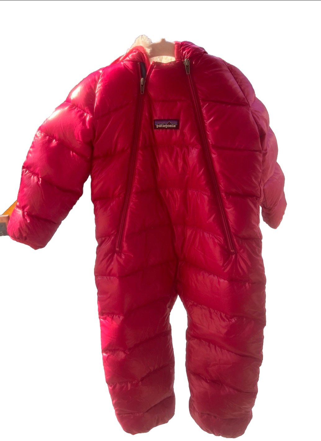Patagonia Worn Wear Baby Hi-Loft Down Sweater Bunting Red 6-12 months