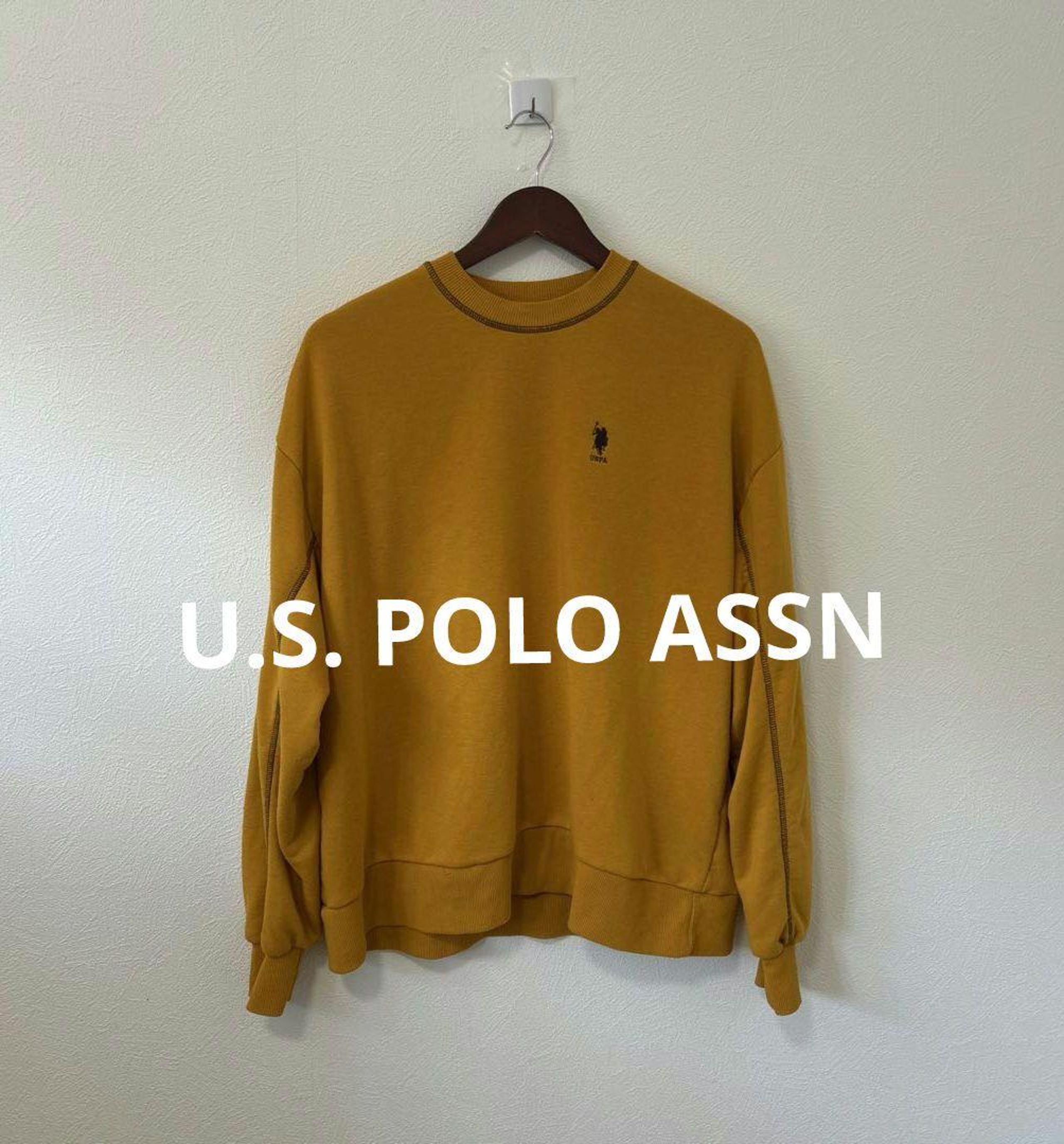 U.S. POLO ASSN Stitch Color Block Oversized Sweatshirt Long Sleeve F