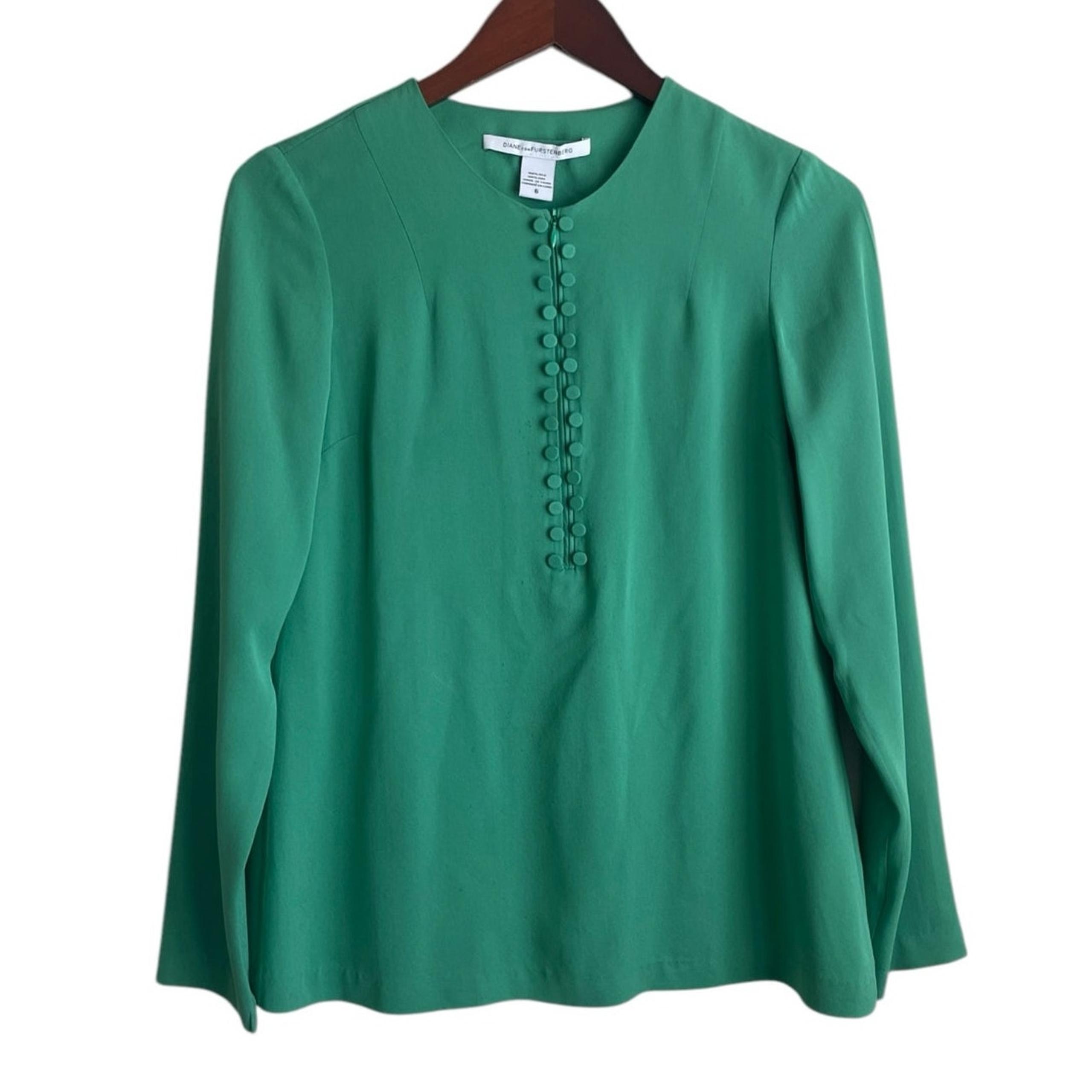 Diane Von Furstenberg Women Silk Top 6 Quiet Luxury Business Contemporary Chic