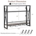 3-Tiers Industrial Wall Mounted Wine Rack with Glass Holder and Metal Frame L4