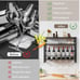 3-Tiers Industrial Wall Mounted Wine Rack with Glass Holder and Metal Frame L4