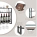 3-Tiers Industrial Wall Mounted Wine Rack with Glass Holder and Metal Frame L4