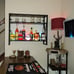 3-Tiers Industrial Wall Mounted Wine Rack with Glass Holder and Metal Frame L4