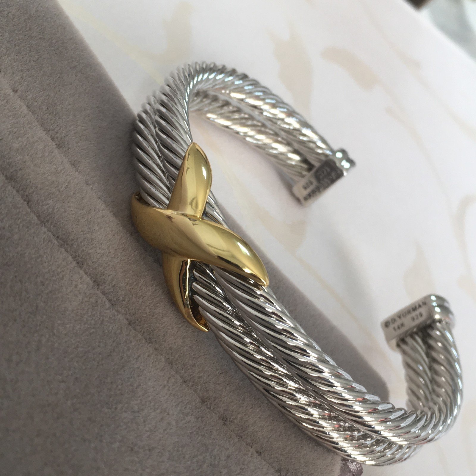 David Yuman K14 Combi Silver Bangle Sv925
