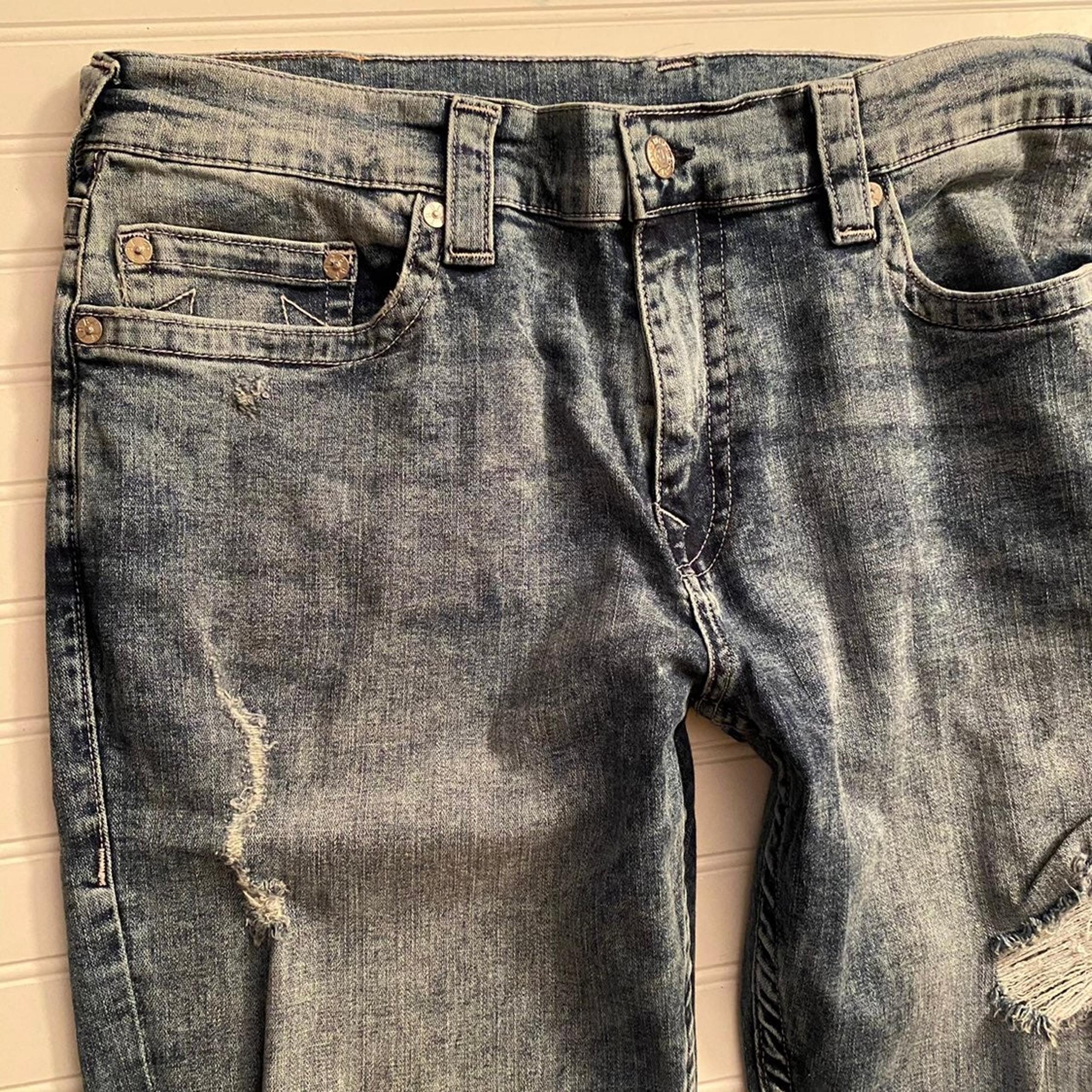 True Religion Jeans Mens 38x34 Torn NWT