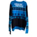 NWT NFL Carolina Panthers Blue Black Argyle Logo Ugly Christmas Sweater Size 2XL