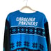 NWT NFL Carolina Panthers Blue Black Argyle Logo Ugly Christmas Sweater Size 2XL