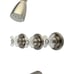 Kingston Brass KB238PX Tub and Shower Faucet with 3-Porcelain Cross Handle, Brus