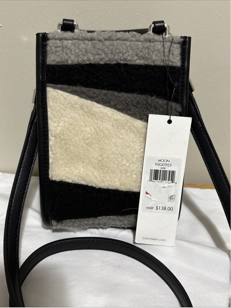 Calvin Klein Sophia Organizational Phone Crossbody Faux Leather Black/Stone