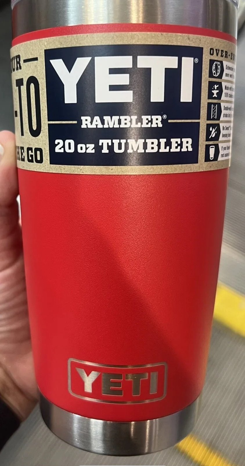NEW SOLD OUT YETI Rambler 20 oz. Tumbler- Rescue Red (Limited Edition)
