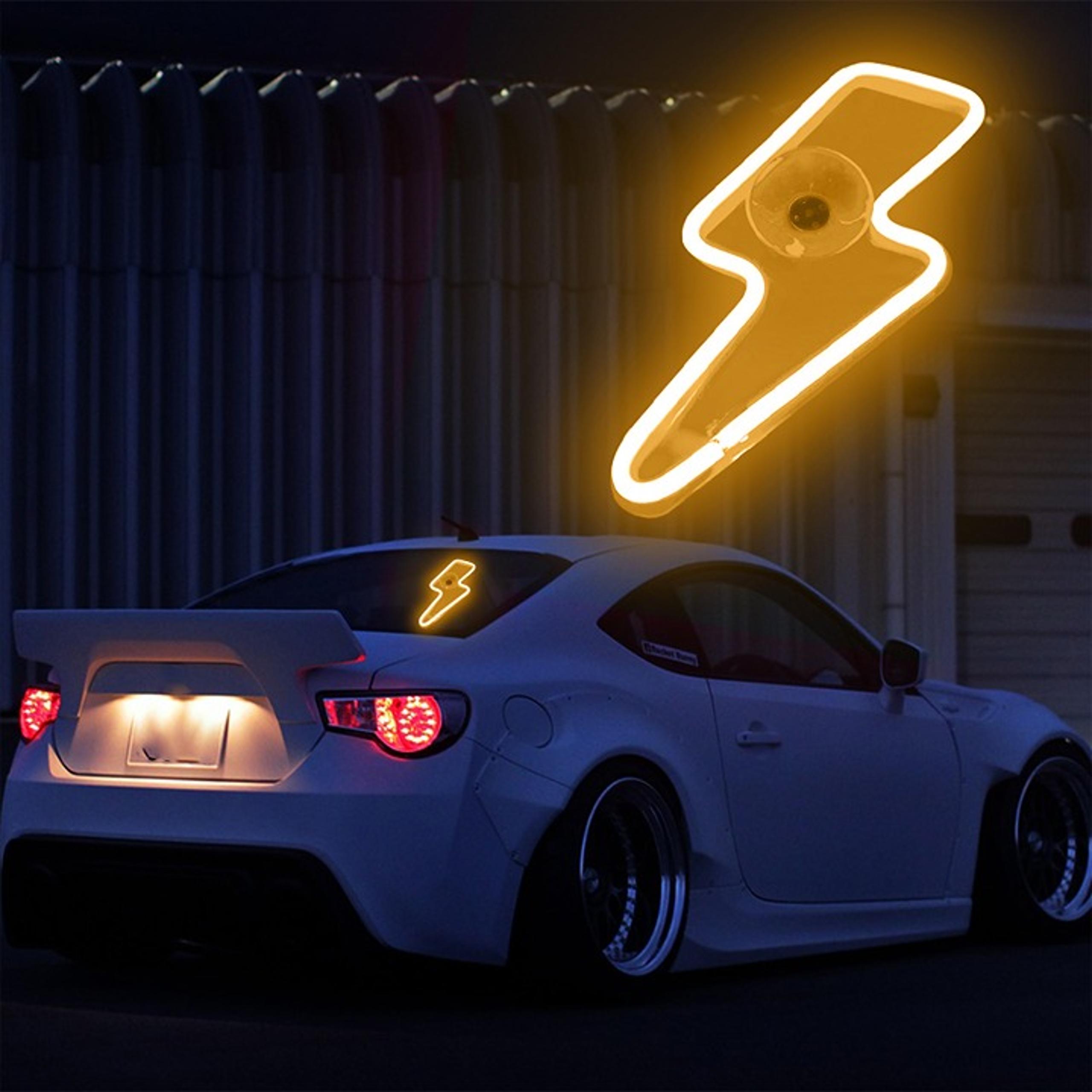 BRAND NEW UNIVERSAL LIGHTING YELLOW LED Neon Flash Light Car Window Glow Control