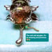 Sterling cat S925 adj ring w/blue sapphire eyes & garden quartz sphere