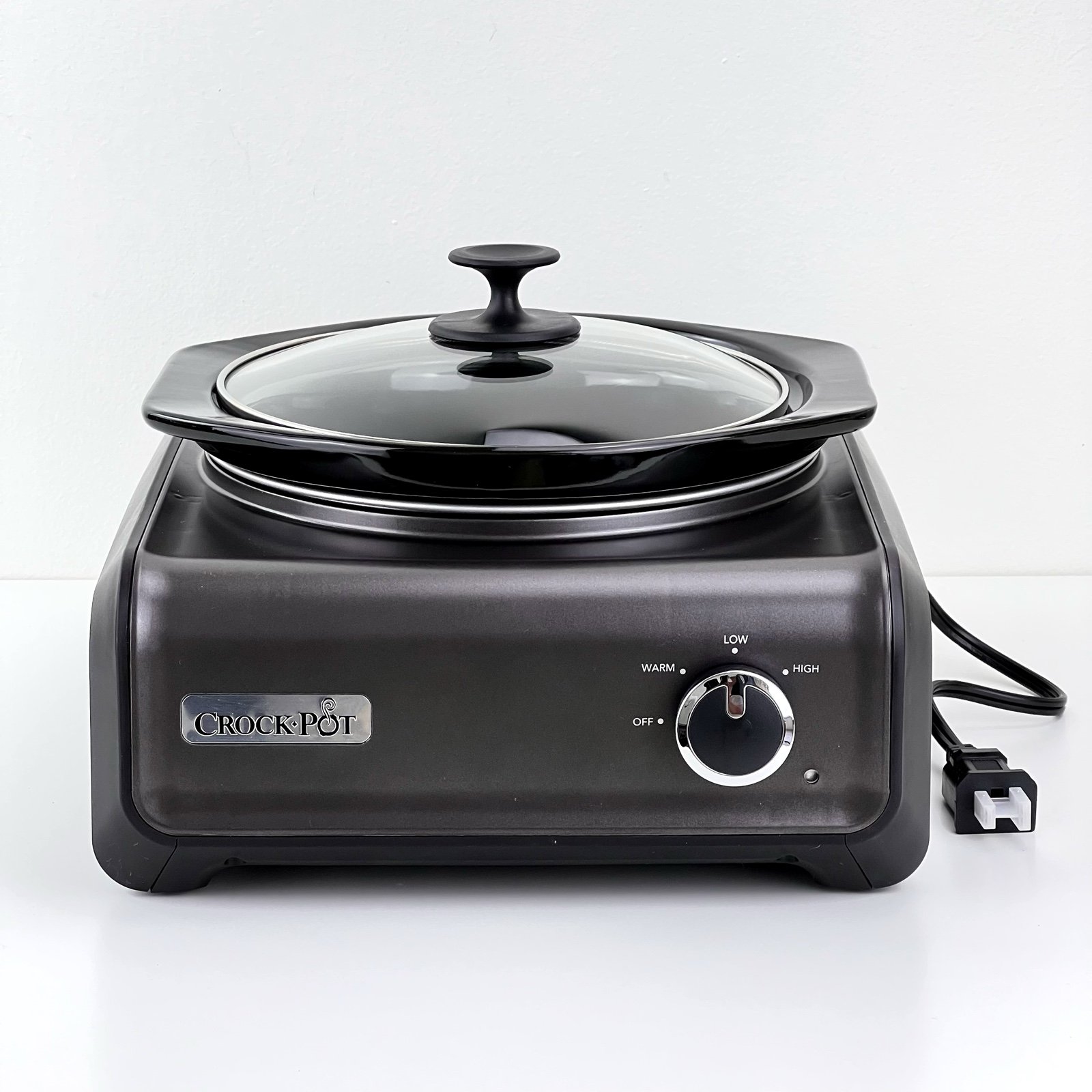 CrockPot Hook Up 2.5 Quart Round Slow Low Cooker Gray SCCPMD2-CH